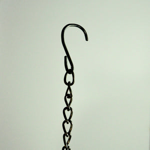 metal chain with hook hanging air plant display